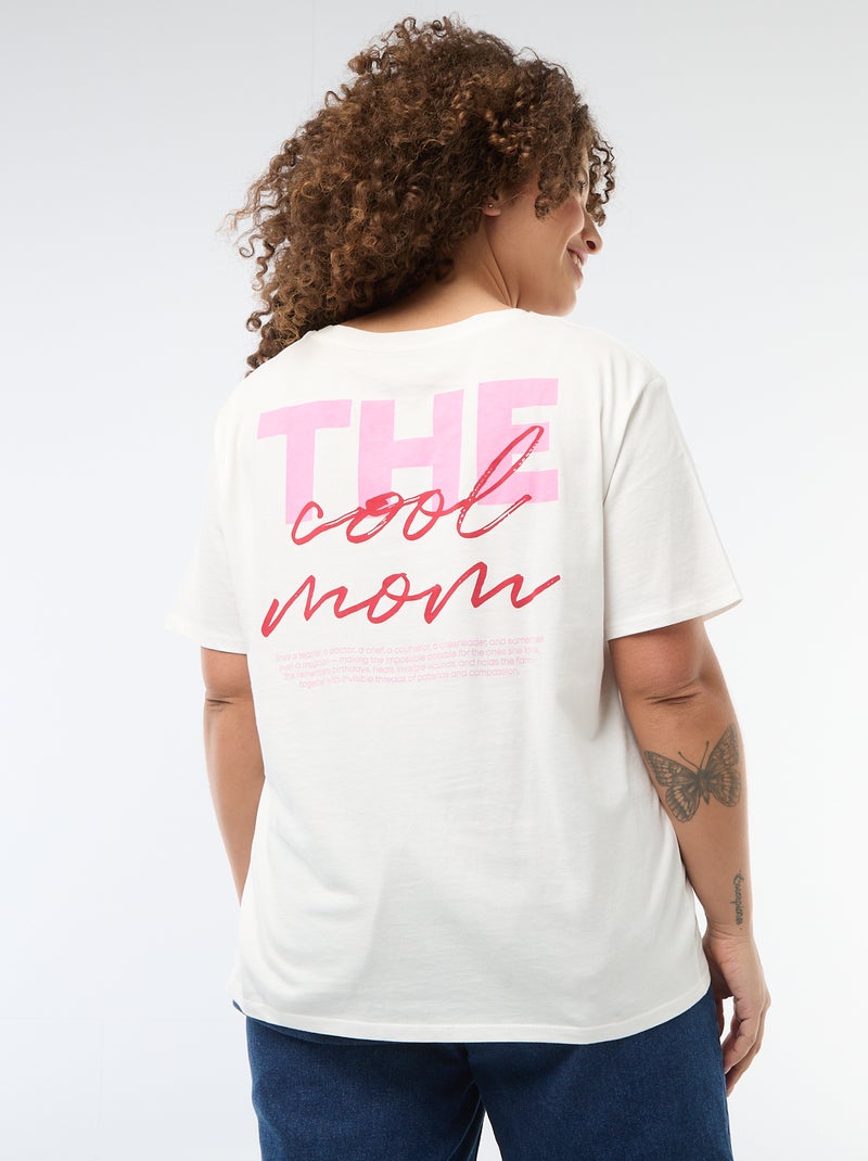 Camiseta 'Día de la Madre' estampada manga corta Blanco - Kiabi