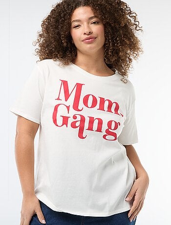 Camiseta 'Día de la Madre' estampada manga corta