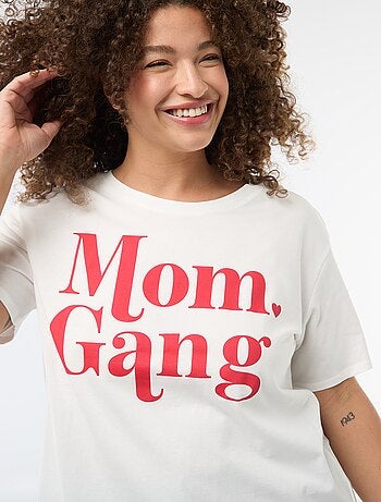 Camiseta 'Día de la Madre' estampada manga corta