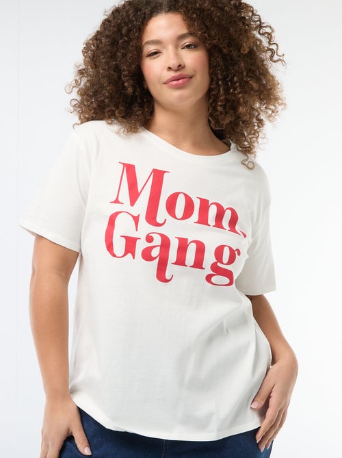 Camiseta 'Día de la Madre' estampada manga corta - Kiabi