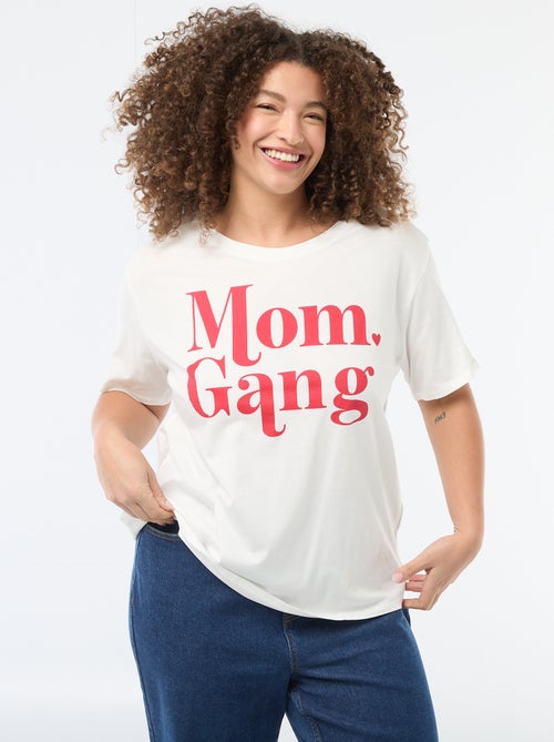 Camiseta 'Día de la Madre' estampada manga corta - Kiabi