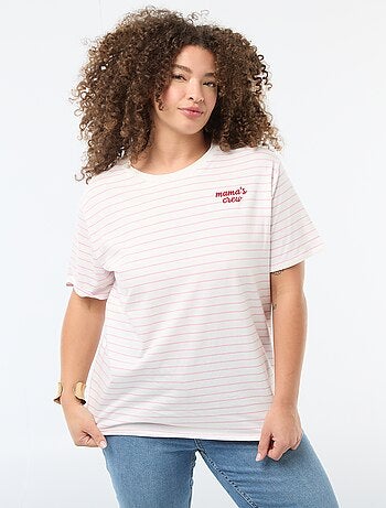 Camiseta 'Día de la Madre' estampada manga corta