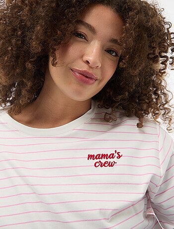 Camiseta 'Día de la Madre' estampada manga corta