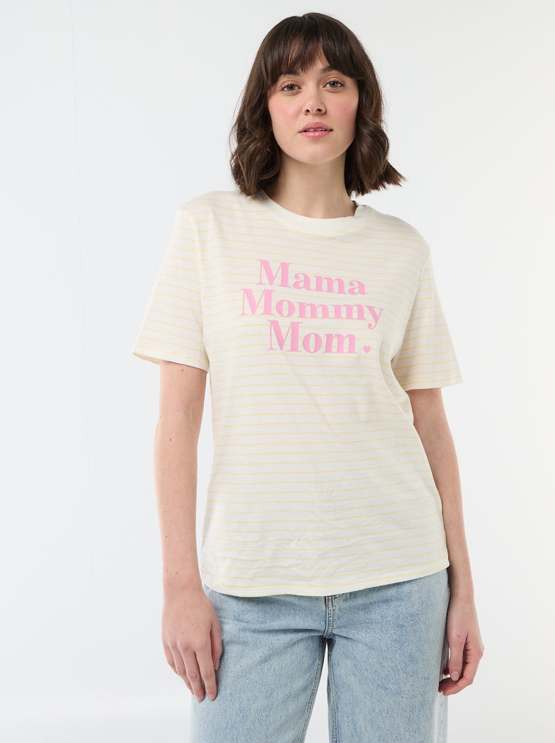 Camiseta 'Día de la Madre' manga corta Amarillo - Kiabi