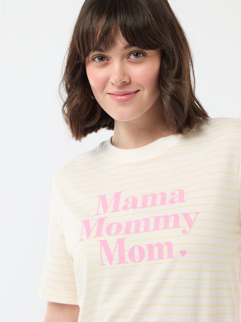 Camiseta 'Día de la Madre' manga corta Amarillo - Kiabi