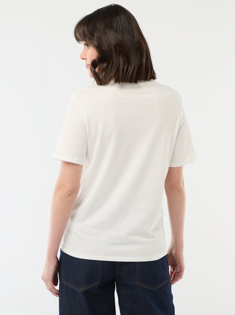 Camiseta 'Día de la Madre' manga corta Blanco - Kiabi