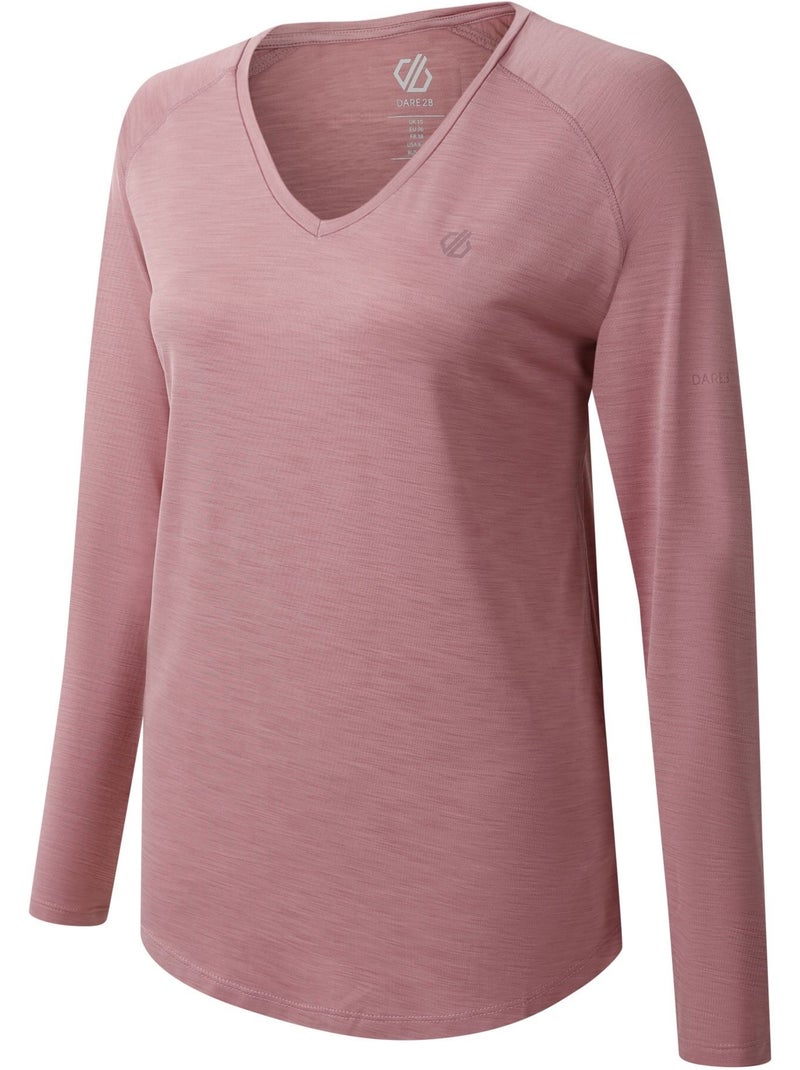 Camiseta discern de manga larga para mujer - dare 2b Malva lila - Kiabi
