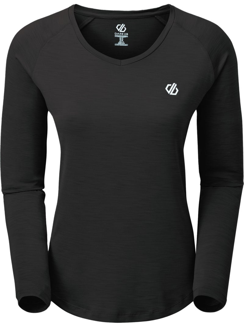 Camiseta discern de manga larga para mujer - dare 2b Negro - Kiabi