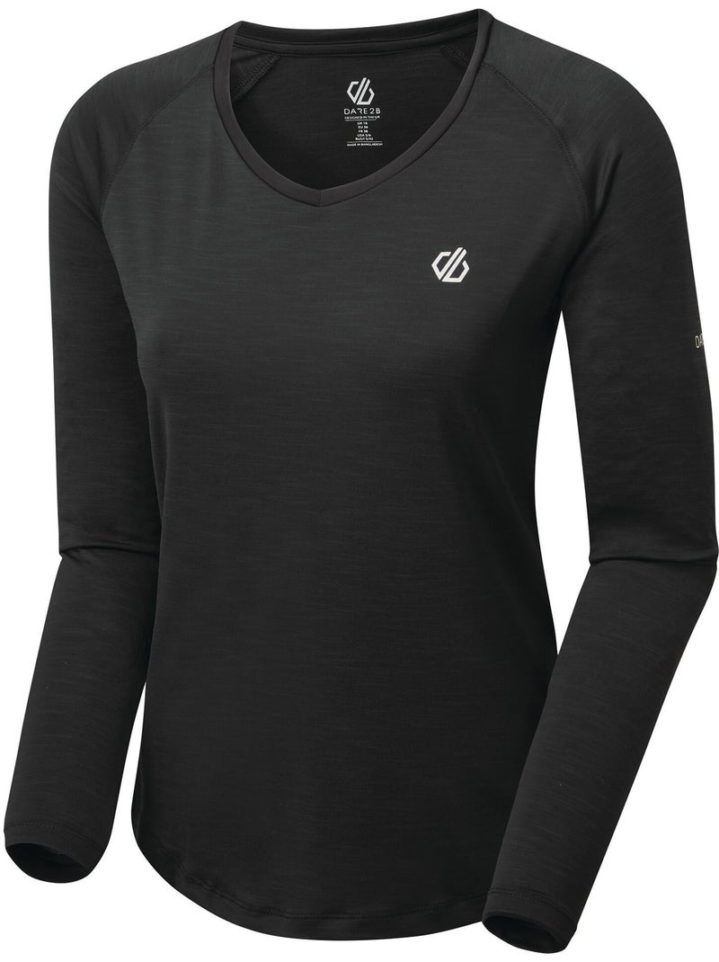 Camiseta discern de manga larga para mujer - dare 2b Negro - Kiabi