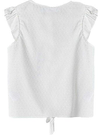 Camiseta diseño atado delantero niñas - minoti
