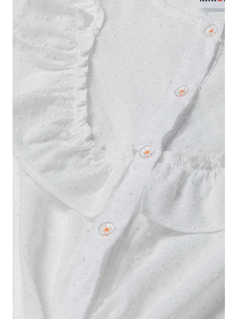 Camiseta diseño atado delantero niñas - minoti Blanco - Kiabi