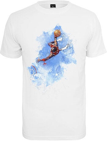 Camiseta diseño baloncesto y nubes para hombre - mister tee