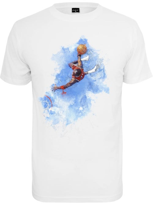 Camiseta diseño baloncesto y nubes para hombre - mister tee - Kiabi