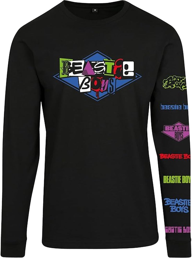 Camiseta diseño beastie boys de manga larga para hombre - mister tee Negro - Kiabi