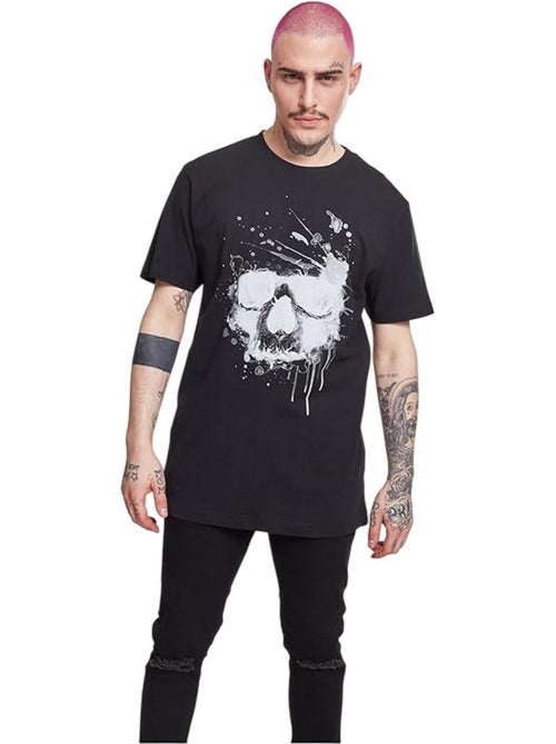 Camiseta diseño calavera de acuarela para hombre - mister tee - Kiabi