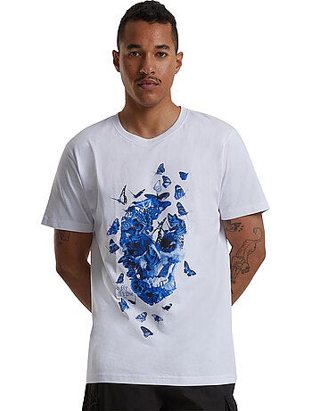 Camiseta diseño calavera de mariposa para hombre - mister tee