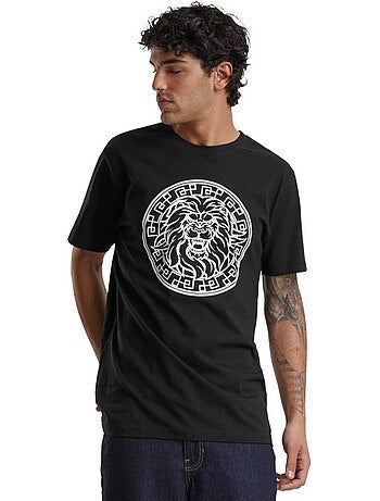 Camiseta diseño cara de león para hombre - mister tee