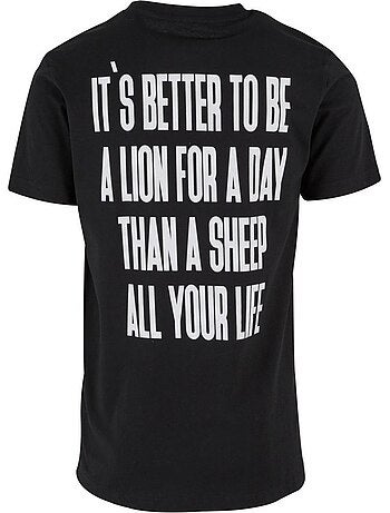 Camiseta diseño cara de león para hombre - mister tee