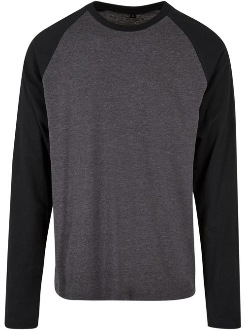 Camiseta diseño contraste manga larga raglán para hombre - build your brand - Kiabi Camiseta diseño contraste manga larga raglán para hombre - build your brand - Kiabi
