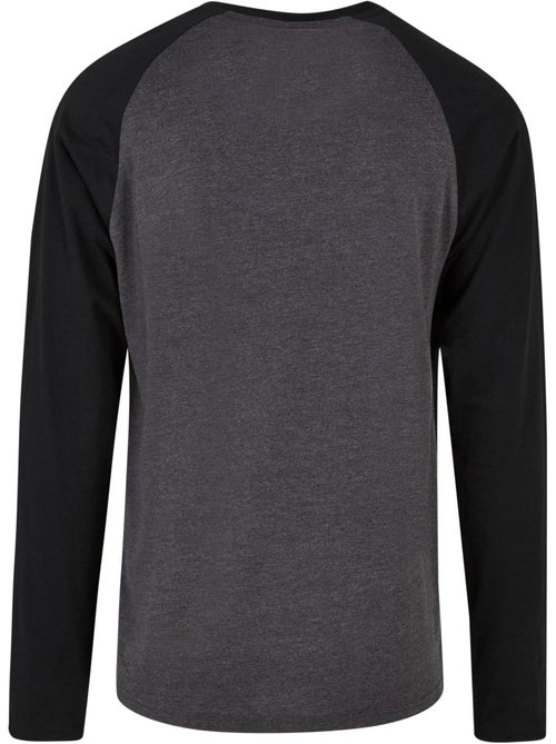 Camiseta diseño contraste manga larga raglán para hombre - build your brand - Kiabi Camiseta diseño contraste manga larga raglán para hombre - build your brand - Kiabi