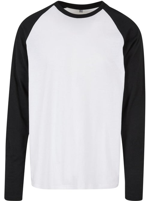 Camiseta diseño contraste manga larga raglán para hombre - build your brand - Kiabi Camiseta diseño contraste manga larga raglán para hombre - build your brand - Kiabi