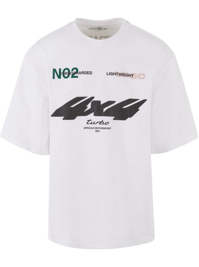 Camiseta diseño deporte de motor para hombre - mister tee Blanco - Kiabi