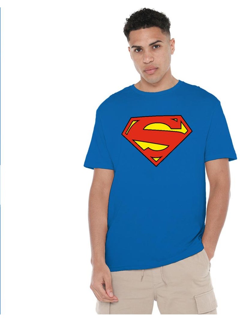Camiseta diseño escudo para adultos unisex - superman Azul real - Kiabi