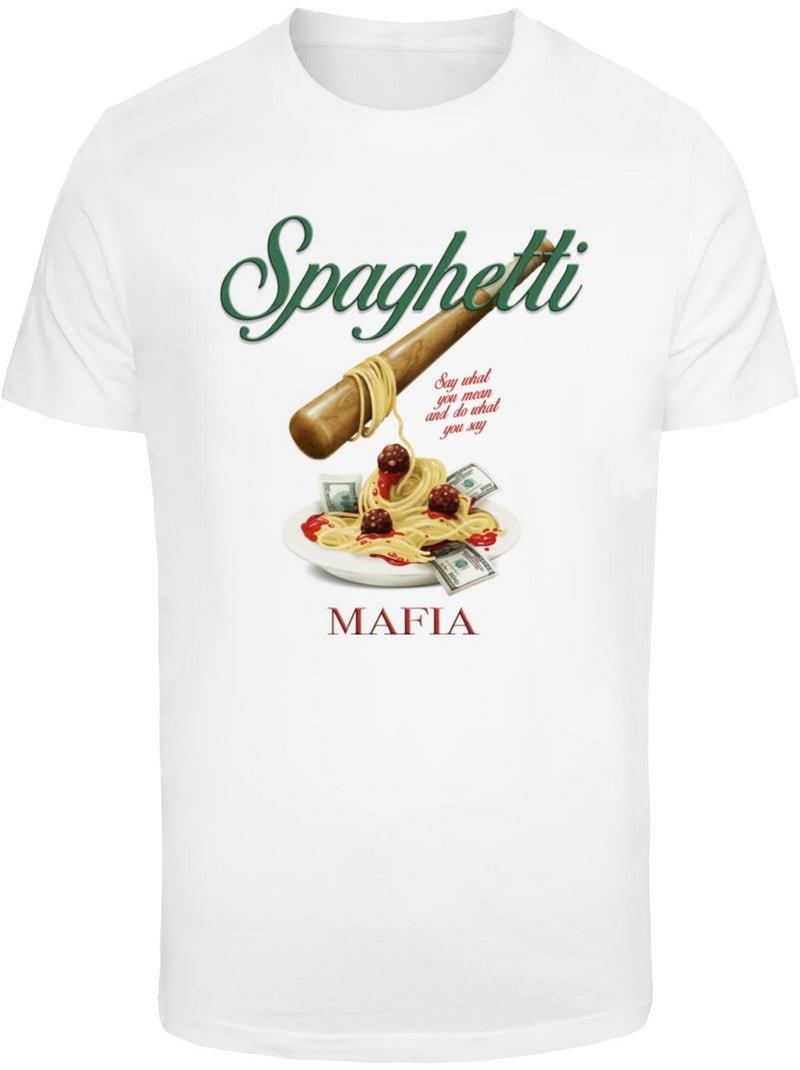 Camiseta diseño espagueti para hombre - mister tee Blanco - Kiabi