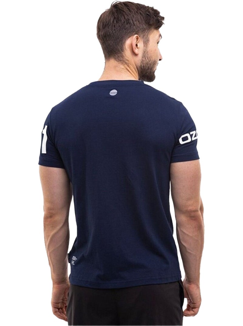 Camiseta diseño estampado de mangas para hombre - ozoshi Azul marino - Kiabi