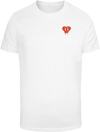 Camiseta diseño goteo de corazones para hombre - mister tee
