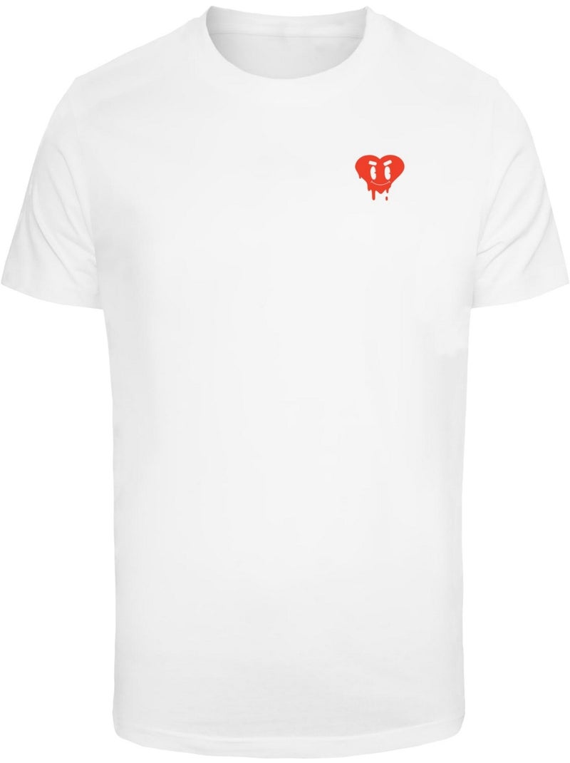 Camiseta diseño goteo de corazones para hombre - mister tee Blanco - Kiabi