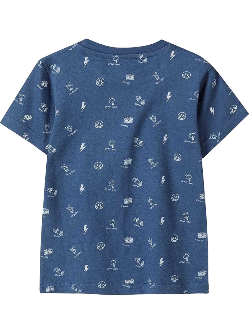 Camiseta diseño gráfico niños - minoti Azul - Kiabi