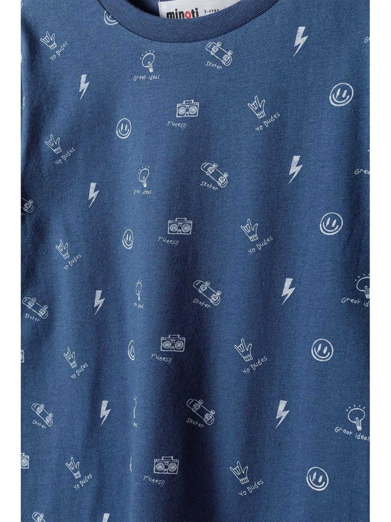 Camiseta diseño gráfico niños - minoti Azul - Kiabi
