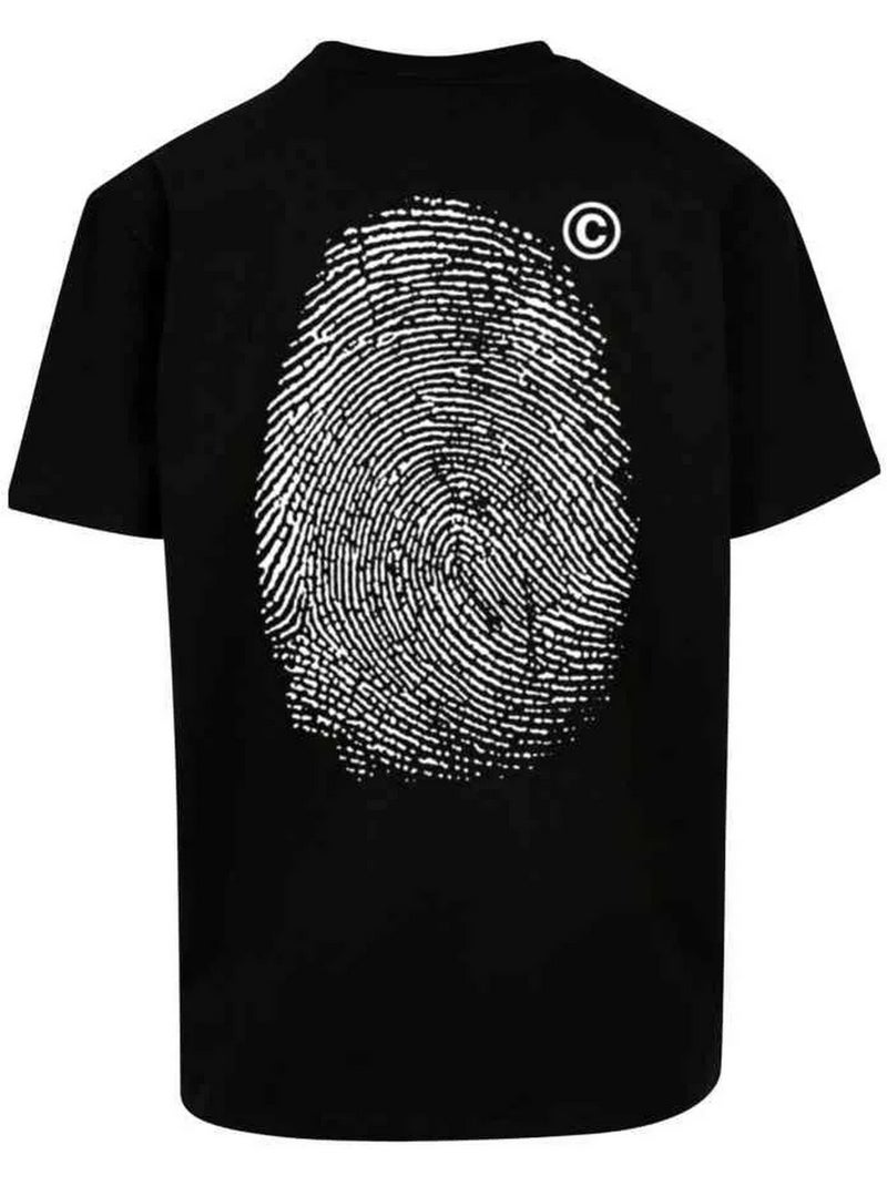 Camiseta diseño impresión de dedo para hombre - mister tee Negro - Kiabi