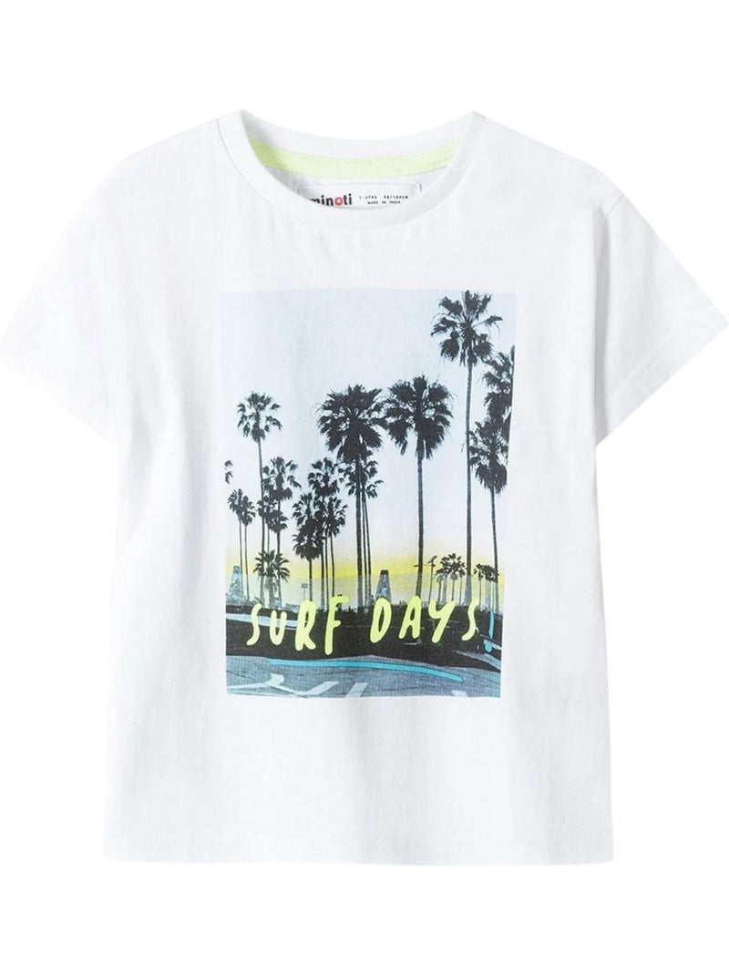 Camiseta diseño impreso de manga corta niños - pack de 3 - minoti Blanco - Kiabi