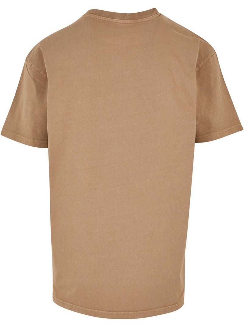Camiseta diseño lavado ácido para hombre - build your brand Beige - Kiabi