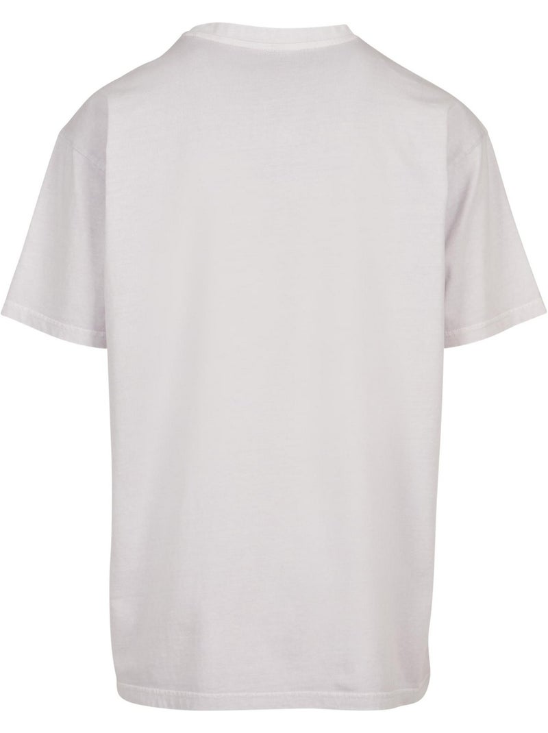 Camiseta diseño lavado ácido para hombre - build your brand Malva lila - Kiabi