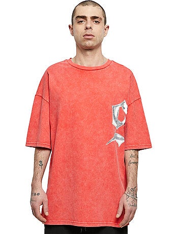 Camiseta diseño lavado cromo para hombre - 9n1m sense