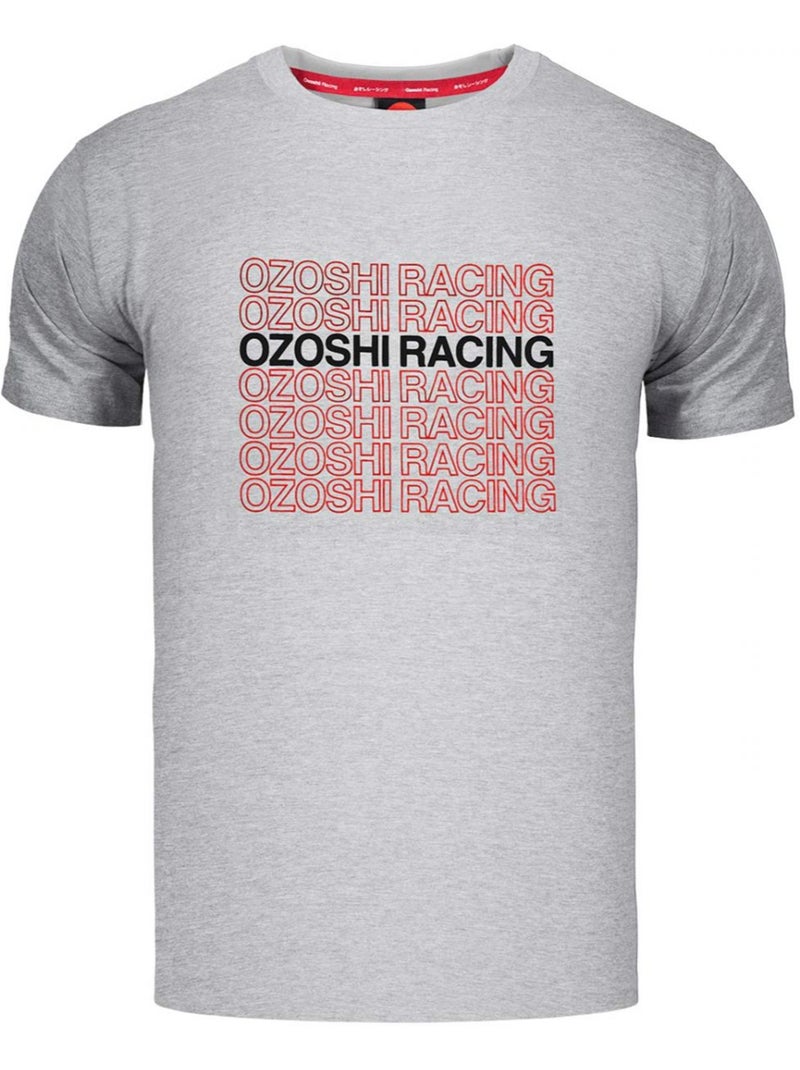 Camiseta diseño logo repetido para hombre - ozoshi Gris - Kiabi
