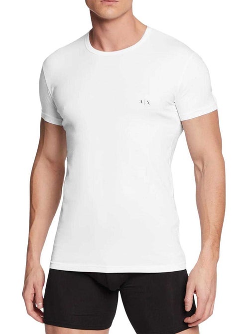Camiseta diseño logotipo para hombre - pack de 2 - armani exchange - Kiabi Camiseta diseño logotipo para hombre - pack de 2 - armani exchange - Kiabi