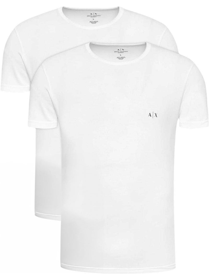 Camiseta diseño logotipo para hombre - pack de 2 - armani exchange Blanco - Kiabi