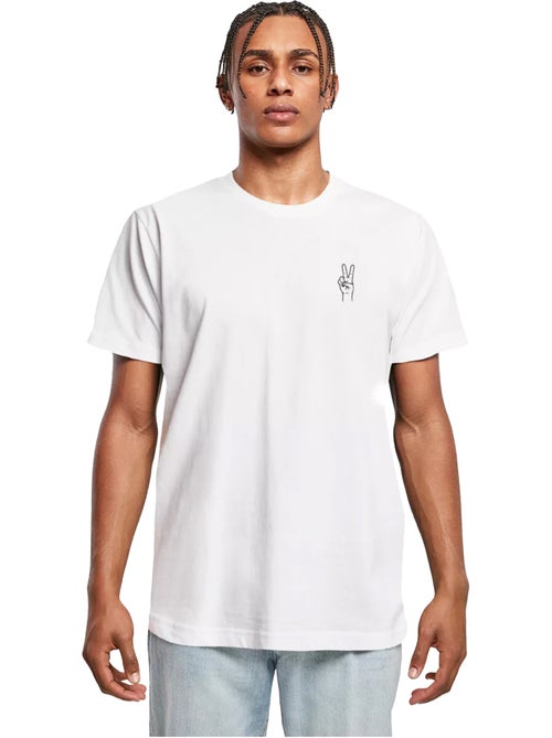 Camiseta diseño mano de la paz para hombre - mister tee - Kiabi