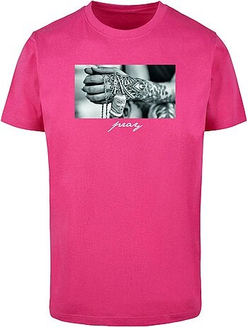 Camiseta diseño manos rezando para hombre - mister tee