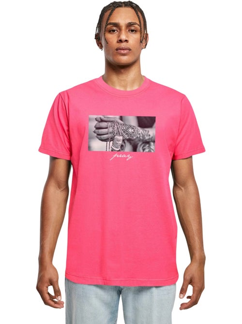 Camiseta diseño manos rezando para hombre - mister tee - Kiabi