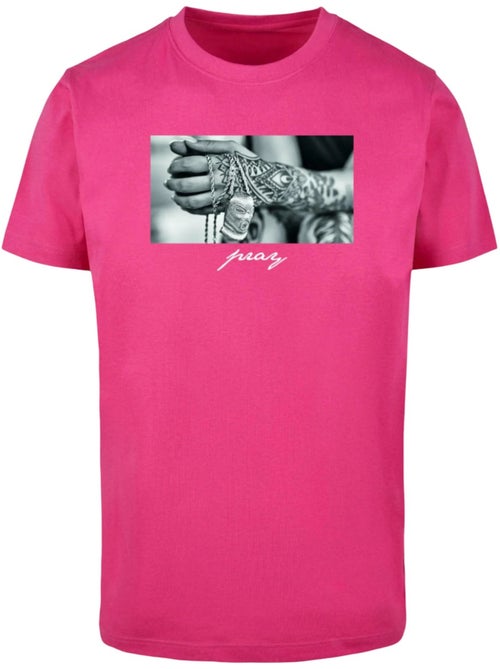 Camiseta diseño manos rezando para hombre - mister tee - Kiabi