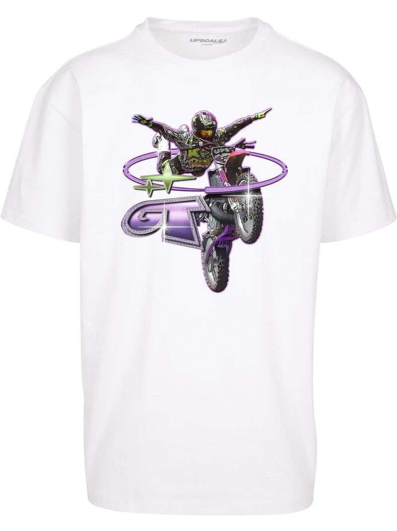 Camiseta diseño moto gp para hombre - mister tee Blanco - Kiabi