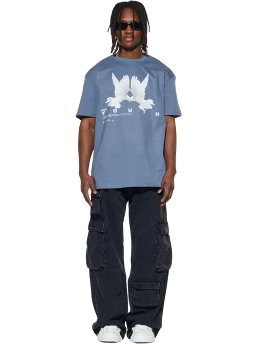 Camiseta diseño paloma para hombre - lost youth - Kiabi