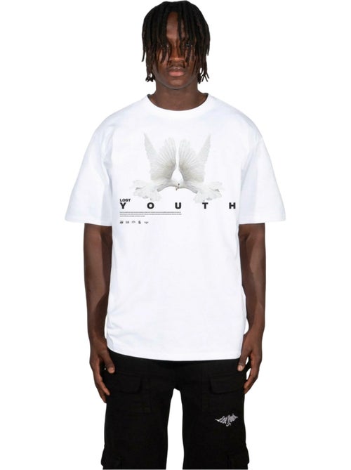 Camiseta diseño paloma para hombre - lost youth - Kiabi