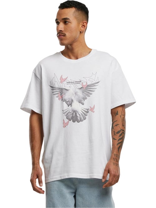 Camiseta diseño palomas para hombre - mister tee - Kiabi