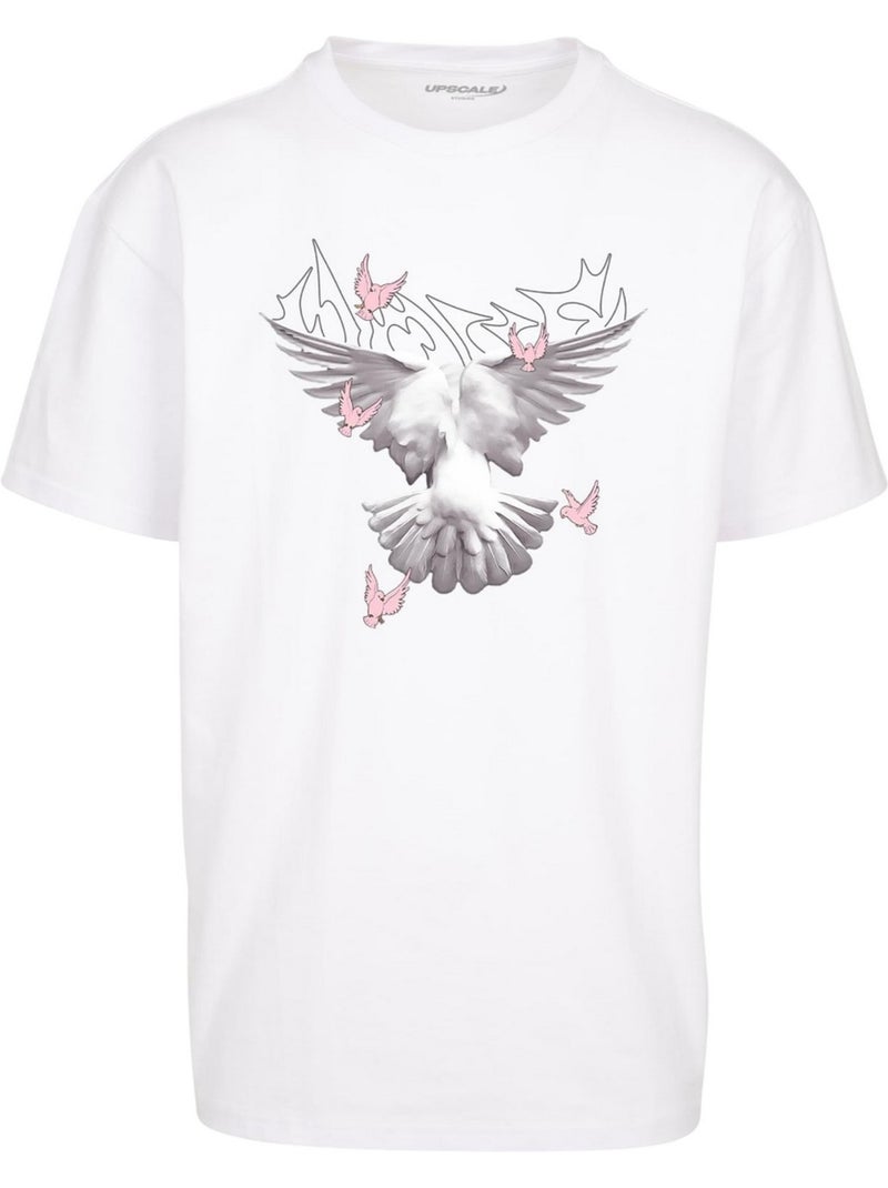 Camiseta diseño palomas para hombre - mister tee Blanco - Kiabi
